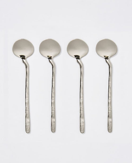 Dante Nickel Condiment Spoon | Set of 4