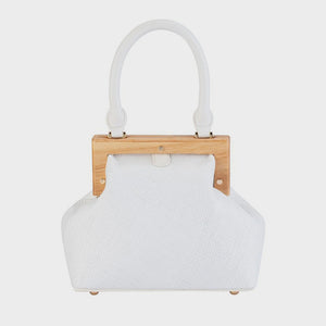 PIPER Straw Handle Bag | White