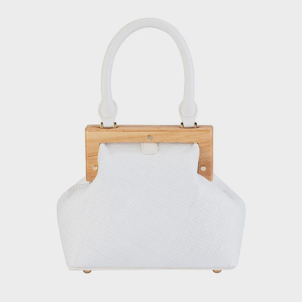 PIPER Straw Handle Bag | White