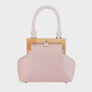PIPER Straw Handle Bag | Pink