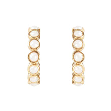 Load image into Gallery viewer, Crystal Pearl Maxi Hoops