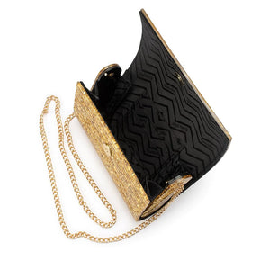 Stacer Acrylic Foldover Clutch | Gold