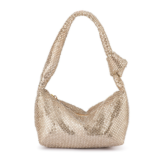 Isabella Mesh Slouch Bag | Gold